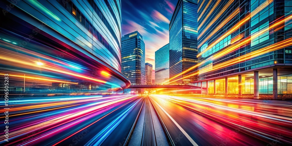 Poster abstract speed movement background for futuristic dynamic technology concept in architectural photog