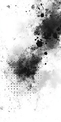 Obraz premium Abstract Black and White Ink Splatters