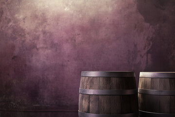 Wine Barrel Wooden Barrel Concept Background