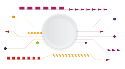 Futuristic Sci-Fi Technology Button Background. Graphic design elements and resources for science themed illustration vector art