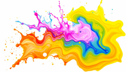 Colorful ink splashes 3D Color Splash 