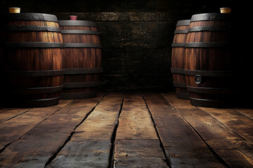 Wine Barrel Wooden Barrel Concept Background