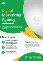 digital marketing flyer design template