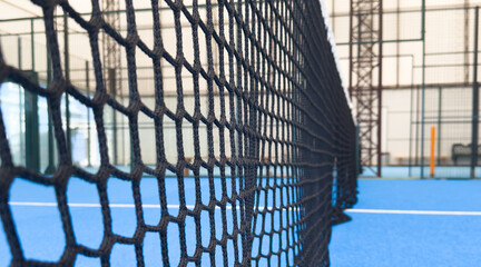 blue tennis padel court grass turf