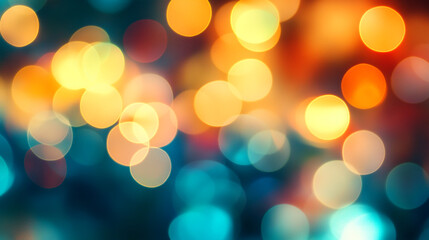 Colorful bokeh lights creating a vibrant atmosphere in the city during nighttime celebrations