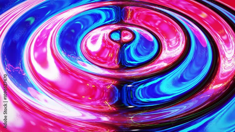 Poster looped abstract iridescent fluid background. beautiful wavy glass surface of liquid with pattern, gr