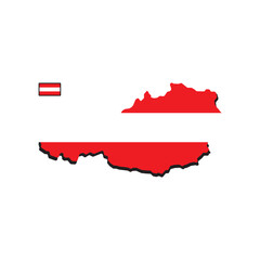 Fototapeta premium Austria map symbol icon design vector illustration