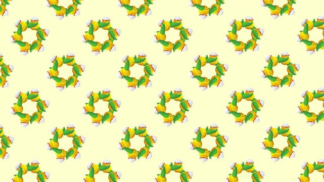 Animated Loop Pattern Festival Pongal