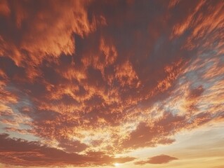 Fototapeta premium Fiery Sunset Cloudscape