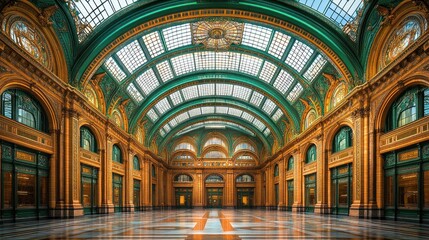 Obraz premium Grand Milwaukee Public Market Interior Architecture