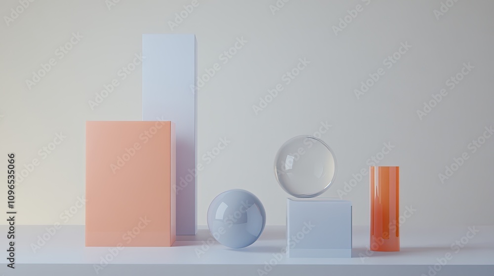 Aufkleber textured glass shapes arranged creatively highlight colors and reflections, enhancing the interplay 