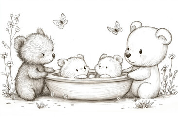 family bears illustration