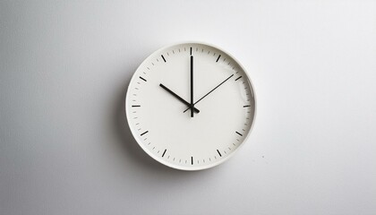 흰색 배경 위에 단순하게 표현된 시계