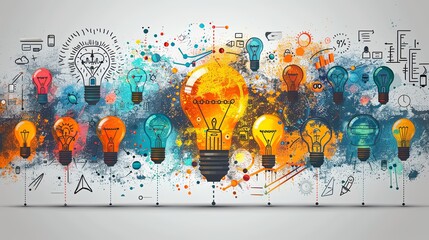 Diverse team brainstorming around a table, working on a new project