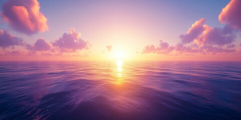 Obraz premium Serene Sunset Over the Ocean