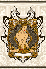 Obraz premium sexy charming girl illustration