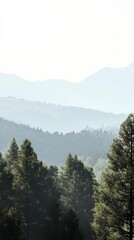 Misty Mountain Range Landscape