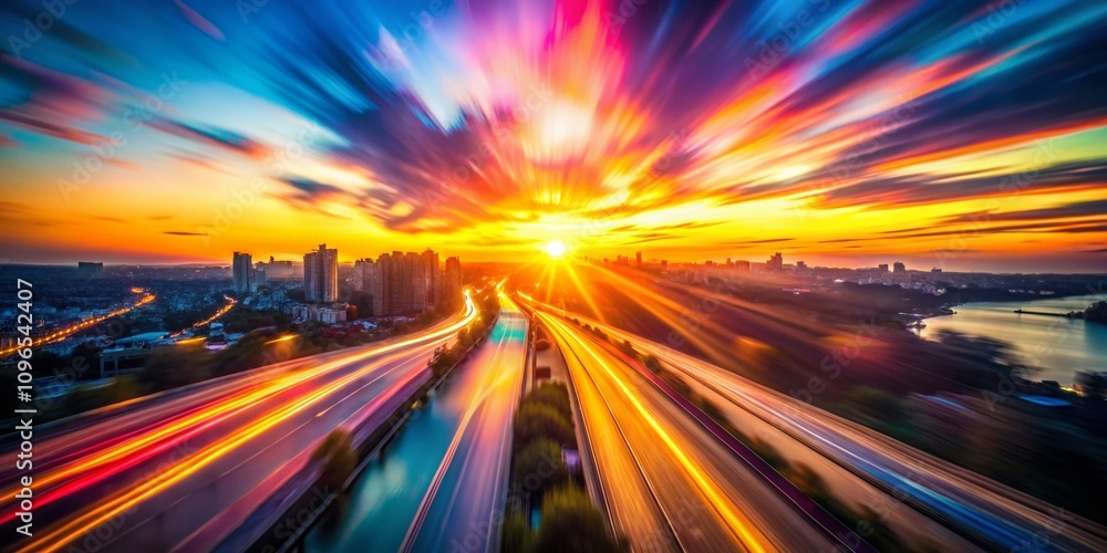 Poster Blurred Gradient Backlight with Vibrant Colors Creating a Modern Art Background for Video Motion Effects and Loop Animation in a Stunning Abstract Style