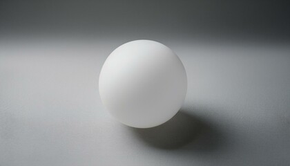 둥근 흰색 공이 매끄러운 바닥 위에 놓여있는 장면