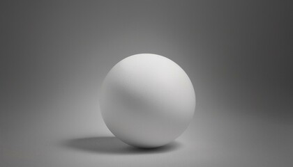 둥근 흰색 공이 매끄러운 바닥 위에 놓여있는 장면