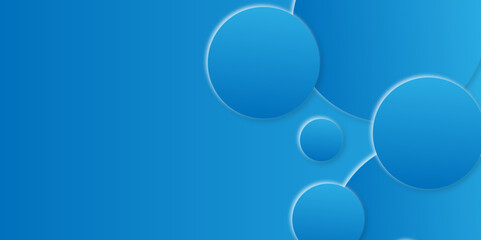 abstract background with geometric shapes gradient color for presentation design. Paper layer circle blue abstract background. use for banner, cover, poster, wallpaper, design with space for text.