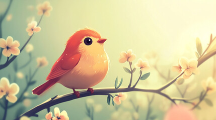 cute nature beautiful fluffy bird background