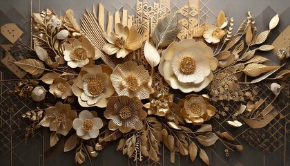 Obraz premium Intricate Botanical Geometric Art 