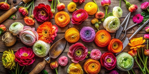 Bulk Ranunculus Corms for Planting: A Vibrant Display of Colorful Blooms in Gardening and Landscaping, Perfect for Floral Arrangements and Outdoor Aesthetics