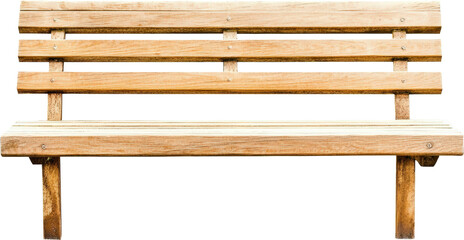 Fototapeta premium Simple wooden bench in natural wood finish