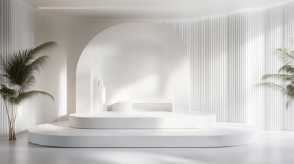 Modern Minimalist Space with Futuristic Lighting