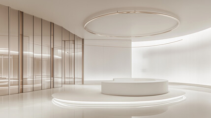 Modern Minimalist Space with Futuristic Lighting