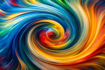 Fototapeta premium Captivating Abstract Colorful Swirls - A Dynamic Fusion of Vibrant Hues and Flowing Patterns for Modern Decor and Artistic Inspiration