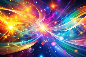 Captivating Abstract Glow Art with Vibrant Colors and Light Effects for Modern Decorative Use and Background Designs