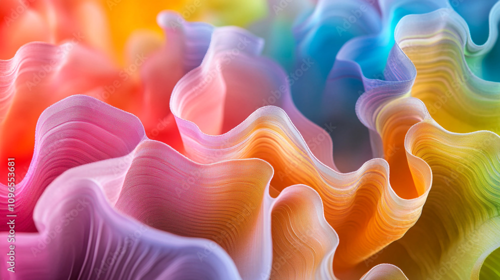 Aufkleber colorful abstract waves create a vibrant and dynamic visual experience