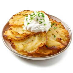 pancakes with cottage cheese isolated 