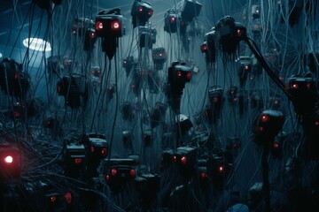 Cctv system design featuring snake like cameras for enhanced security and vigilant protection