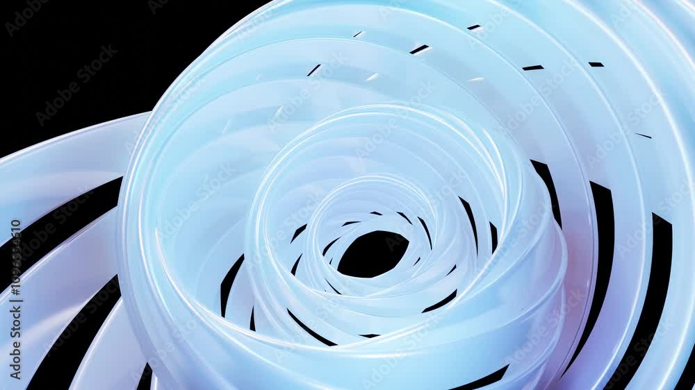 Poster 3d stylish abstract white background with rings or circles twisting in concentric structure. rings t