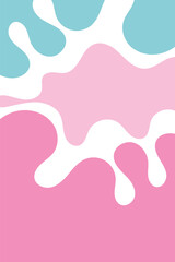 A minimalist abstract design featuring organic, flowing shapes in soft pastel colors, including muted green, pink, and beige. The shapes have a fluid, smooth texture, creating a calming and modern loo
