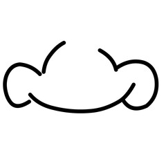 Nose icon, vector, symbol silhouette design. Line art of noise. vector illustration.