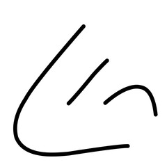 Nose icon, vector, symbol silhouette design. Line art of noise. vector illustration.