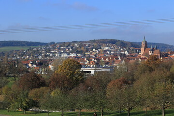 Blick auf den Ort Weil der Stadt im Landkreis Böblingen