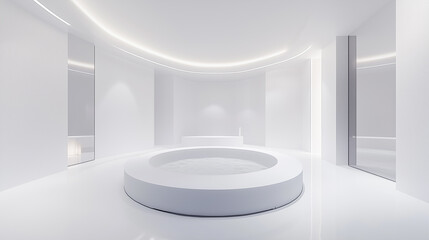Minimalist Futuristic Virtual Space with Clean Design and Modern Lighting