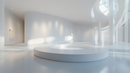 Minimalist Futuristic Virtual Space with Clean Design and Modern Lighting