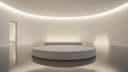 Minimalist Futuristic Virtual Space with Clean Design and Modern Lighting