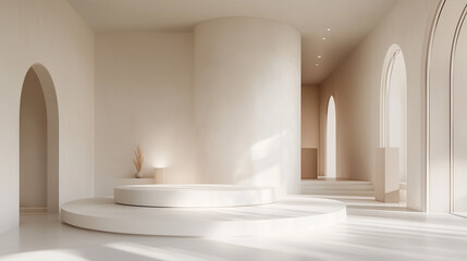 Minimalist Futuristic Virtual Space with Clean Design and Modern Lighting