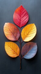 Obraz premium Autumnal Leaf Arrangement: A Celebration of Fall Colors and Leaf Details