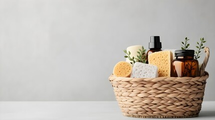 Fototapeta premium Spa Basket with Natural Products