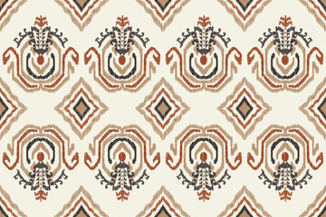 Ikat floral pattern illustration.