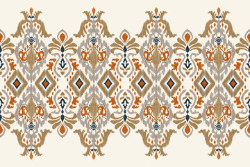 Ikat floral pattern illustration.