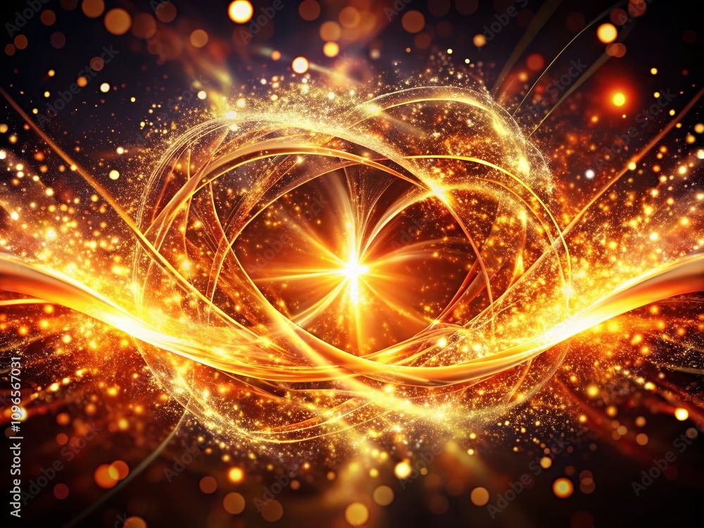 Poster captivating long exposure sparkle background with virtual flame design for creative projects and dig